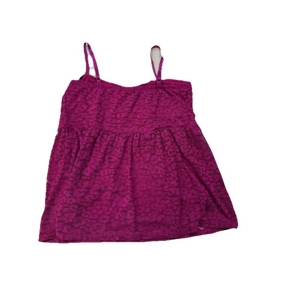 NWT Torrid Bright Pink Double Layer Cami Lace Inset Plus Size 2 (US 2X) Romantic - Picture 2 of 8